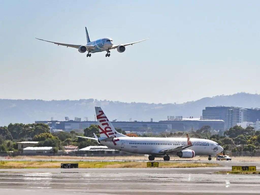 He had just arrived at Adelaide Airport. Picture: Brenton Edwards