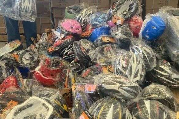 Bike helmets were among the thousands of goods removed by the regulator.