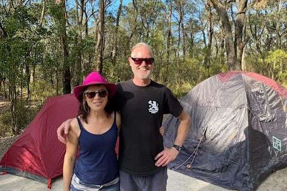 Jade McLoney and Andrew Tremschnig said the lack of other campers made for a quieter experience.