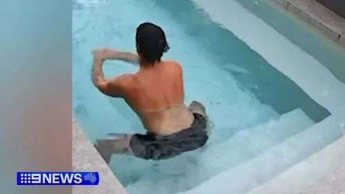 The paddle pincher was caught on camera half a dozen times but the family has no idea who he is.