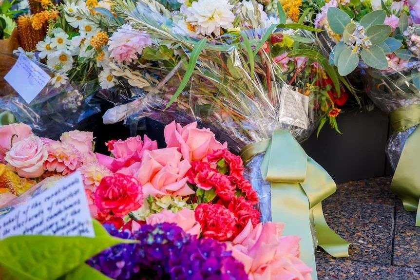 Floral tributes Bondi Junction 130425