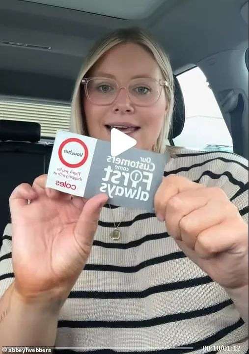 Thanks to a now-viral TikTok by influencer Abbey Webber-Sloan (pictured), it has been revealed that ¿raincheck¿ coupons are officially back in stores nationwide