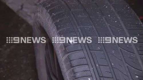 M1 crash tyres shredded 2