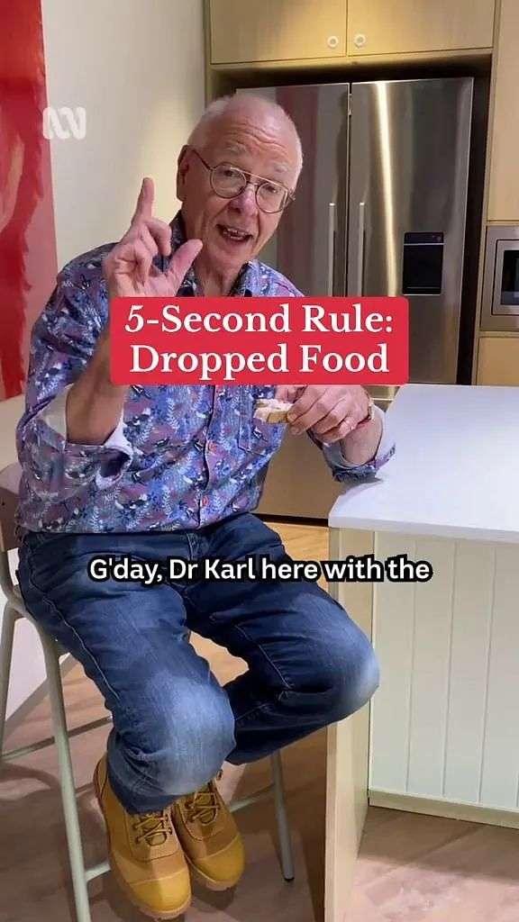 Many of us are guilty of eating food off the floor because of the so-called 'five-second rule' - but Dr Karl Kruszelnicki has spilled the dirty truth behind the age-old myth
