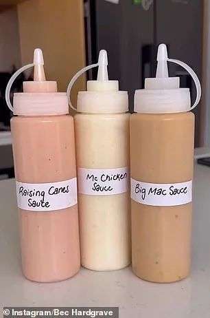Bec Hardgrave shared her four-ingredient recipe that she says recreates the distinct taste of McDonald's McChicken burger sauce