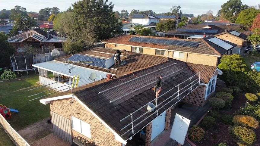 Solar panels installed on a roof
