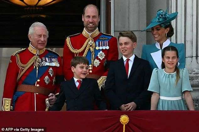 The young royals smile as they enjoy this year's Trooping the Colour balcony appearance