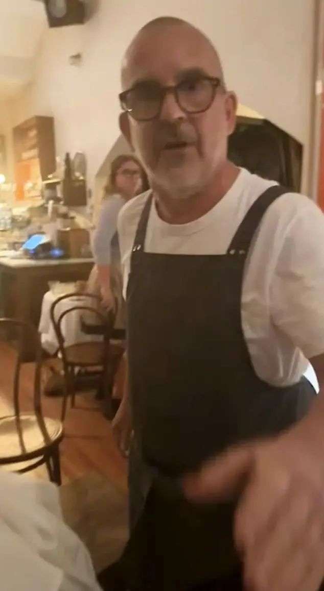 Video of chef Pietro Barbagallo (pictured) has emerged of him angrily throwing customers out of his popular Melbourne-based pizza restaurant