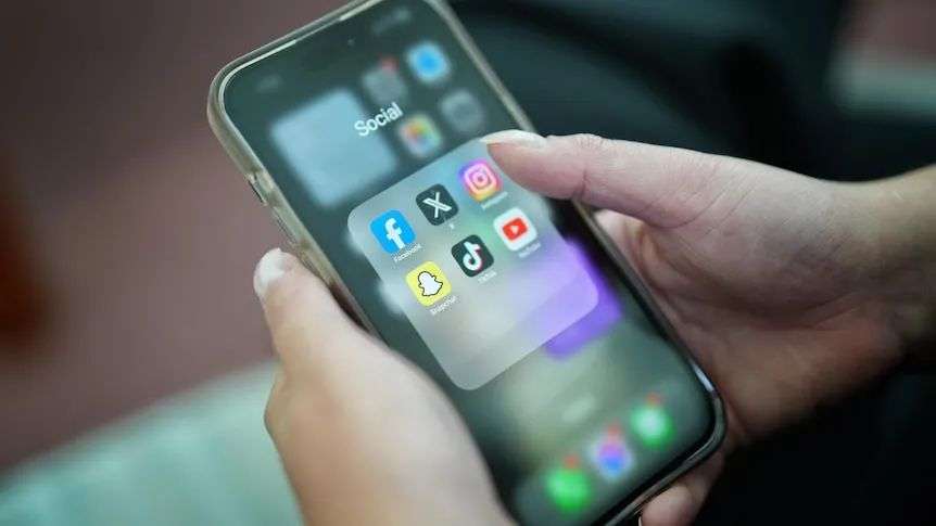 A phone screen showing social media apps.