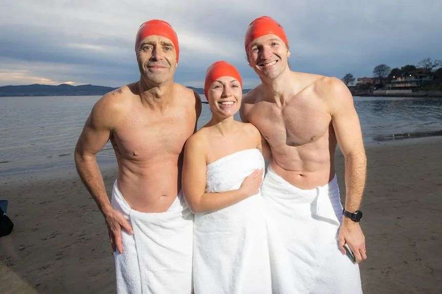 Happy 2023 Dark Mofo nude swim participants