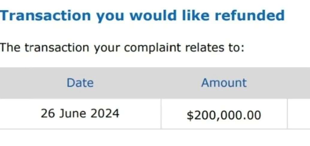 A letter from ANZ regarding Amelia's complaint. Picture: Supplied