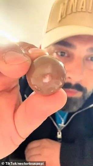 Melbourne foodie Nectro Vlangos was among the lucky few to get his hands on the new chocolate, describing it as 'basically like the Dubai chocolate but in ball forms'