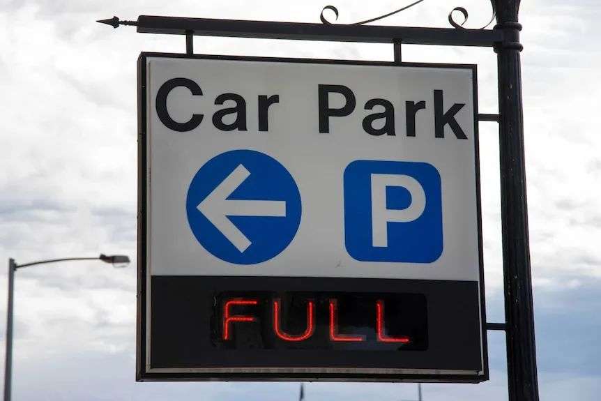 Full car park in Hobart