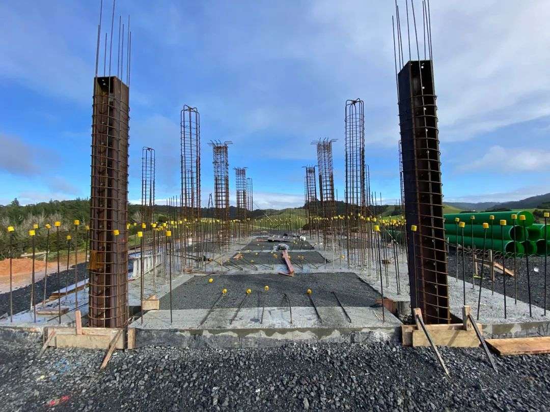 The Waiwera Valley construction site where a 16.5m Buddhist statue and plinth is being erected. Photo / David Fisher