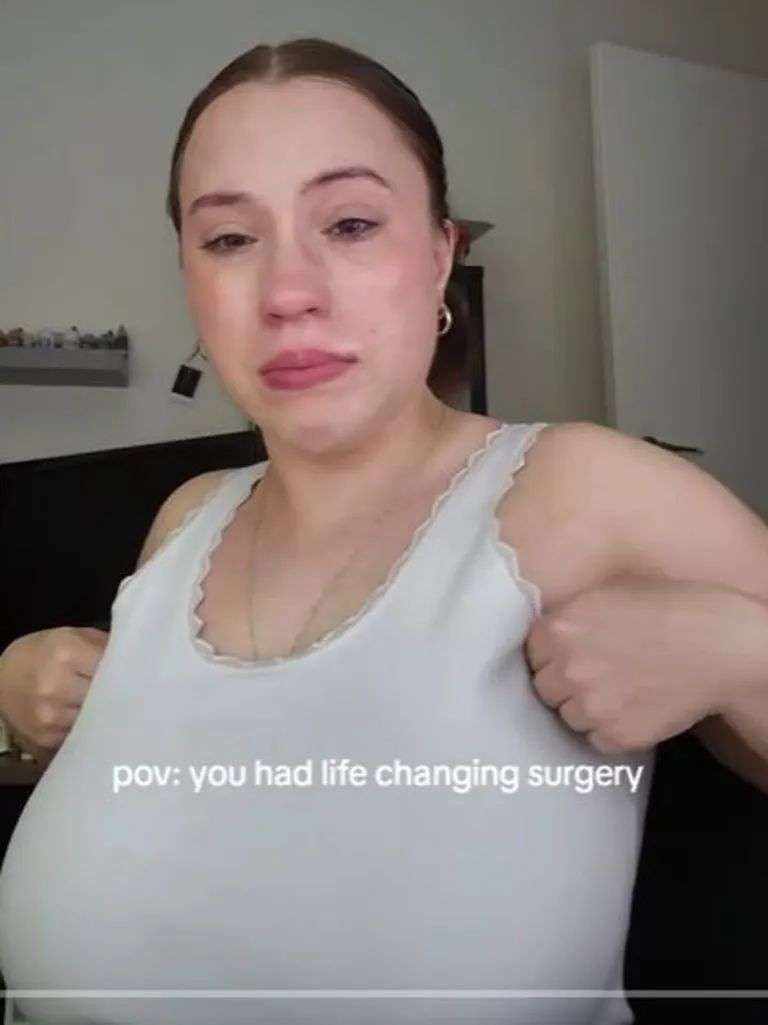 She posted videos to TikTok to share her story. Picture: TikTok/@amyhills6