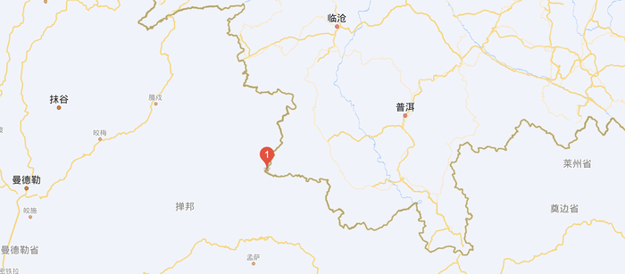 图中“1”为孟连县勐啊口岸综合文化站附近，彭某轩在国内最后失联的地点。
