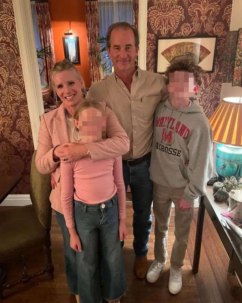 Photo of a family of four.