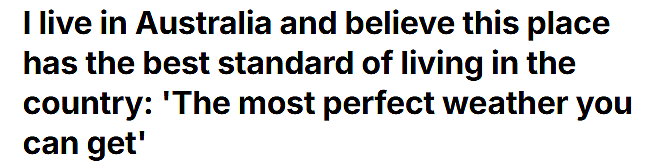 悉尼墨尔本不再吃香？澳人心中“最宜居”城市曝光！结果很意外...（组图） - 1