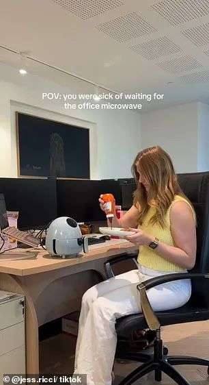 Melbourne office worker Jessica Ricci previously revealed how she used a mini air fryer from Kmart to bake her chicken nuggets at work