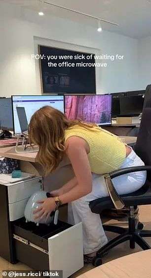 Melbourne office worker Jessica Ricci previously revealed how she used a mini air fryer from Kmart to bake her chicken nuggets at work
