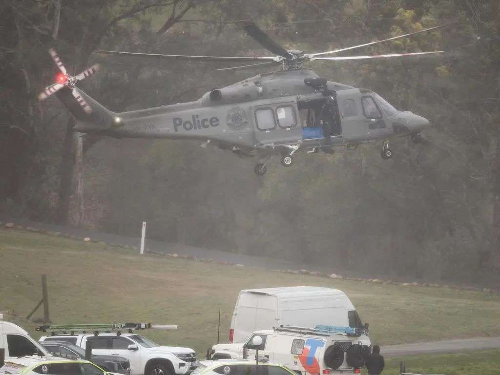 Residents have been plunged into lockdown while the manhunt continues. Picture: NewsWire / Jason Edwards