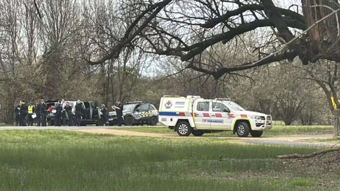 Two police officers have been killed and another wounded in a shooting at a rural property in Victoria’s northeast. Picture: ABC News: Ashlee Aldridge