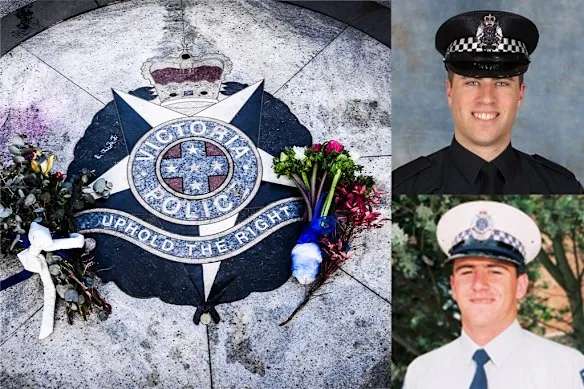 Senior Constable Vadim de Waart (top) and Detective Leading Senior Constable Neal Thompson.