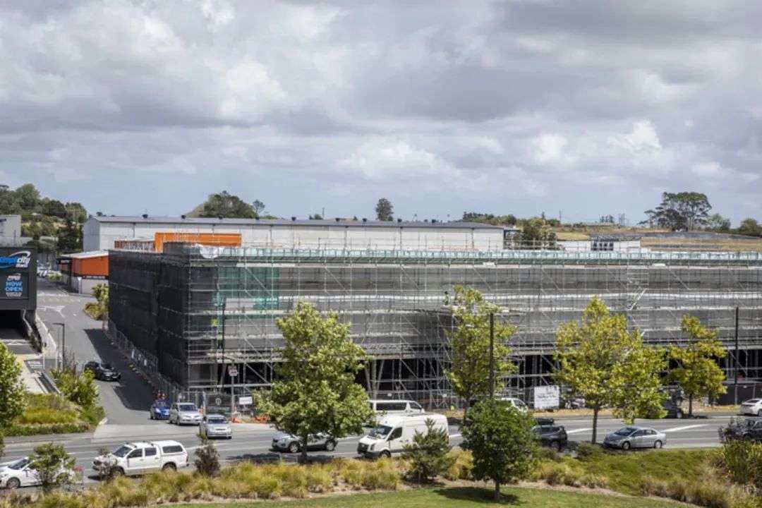 Westgate's new Maki Centre in January this year. Since then, work has progressed to near completion. Photo / Michael Craig