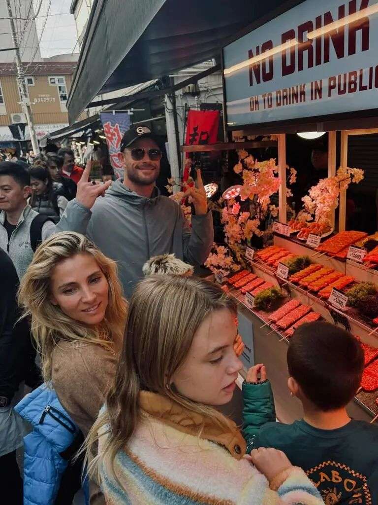 Chris Hemsworth and Elsa Pataky on a family holiday in Japan. Picture: Instagram / @chrishemsworth