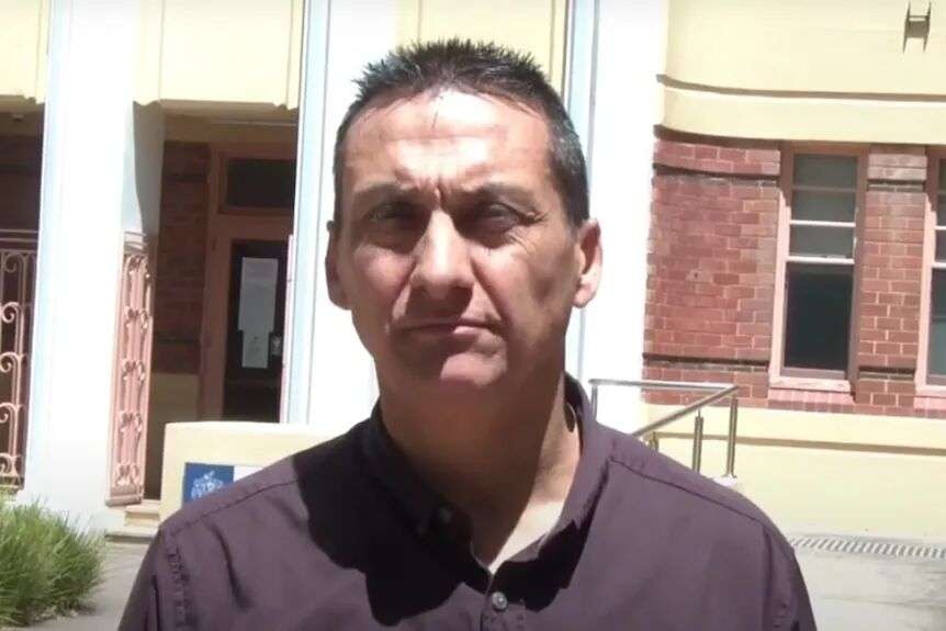 Dezi Freeman pictured outside a court in Wangaratta.