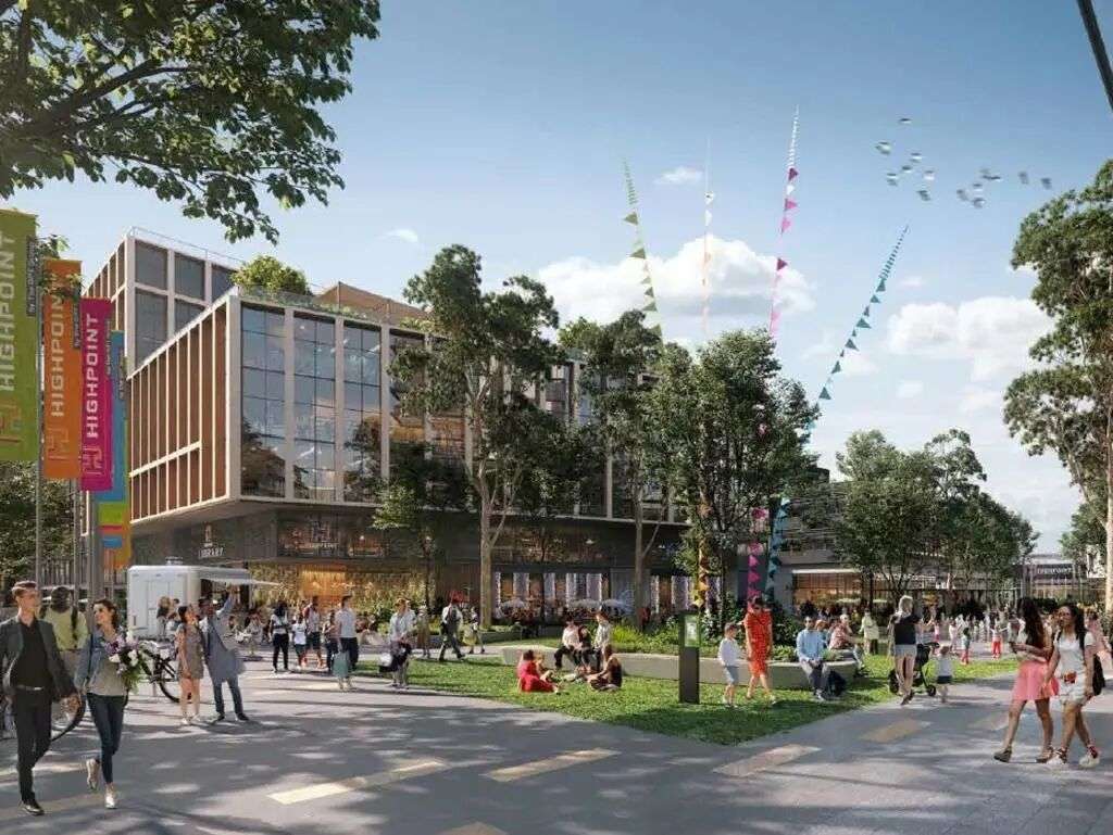 Rendered images of the town plaza proposed. Picture: Supplied
