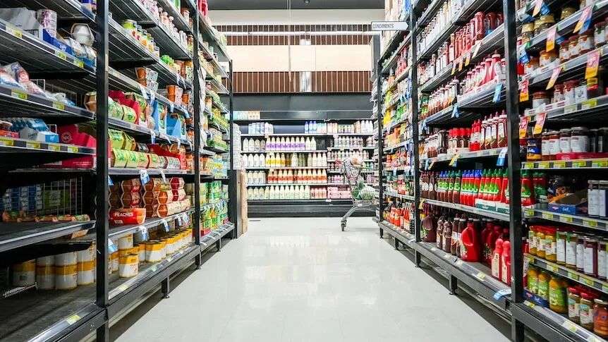 A supermarket aisle