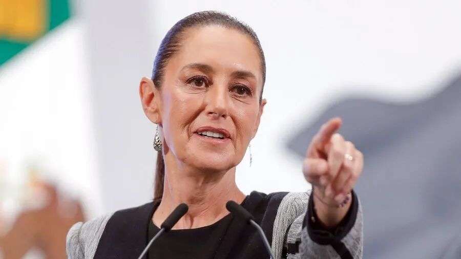 Mexican President Claudia Sheinbaum at her daily press conference in Mexico City, Mexico, May 13th 2025