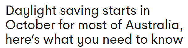就在下周日，澳洲多地进入夏令时！又要少睡一小时...（图） - 1