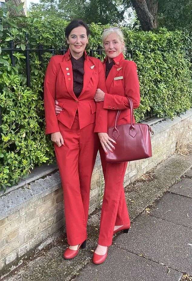 Angie (left) with her sister and fellow Virgin Atlantic air steward Claire Walsh. Angie said the comments made by Iftikhar left her 'broken' and 'traumatised'