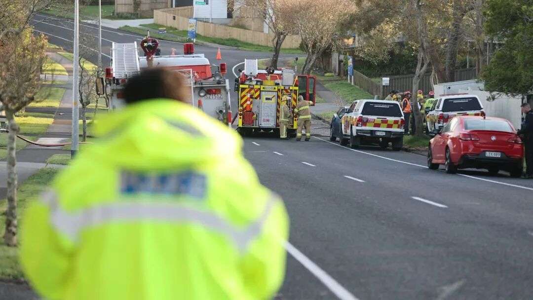 Firefighters have extinguished a blaze at a home on Murvale Drive, Bucklands Beach, Auckland, overnight. Photo / NZ Herald
