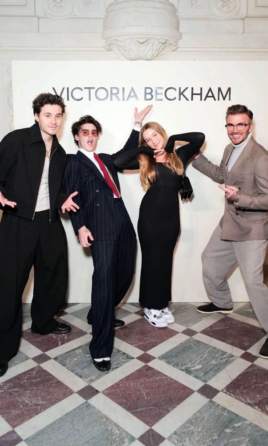 For the AW24 show last year, she wore sneakers and a sleek black dress