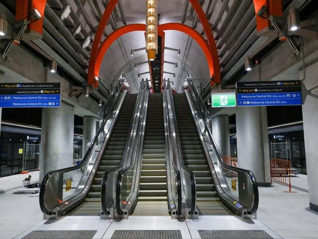 State Library Station will open later this year. Picture : Ian Currie