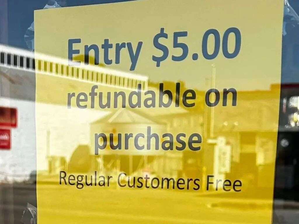 An unusual pricing policy at a small-town op shop has left bargain hunters up in arms.