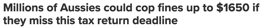 澳洲报税倒计时三周：超200万人尚未提交，逾期恐面临$1650罚款（组图） - 1