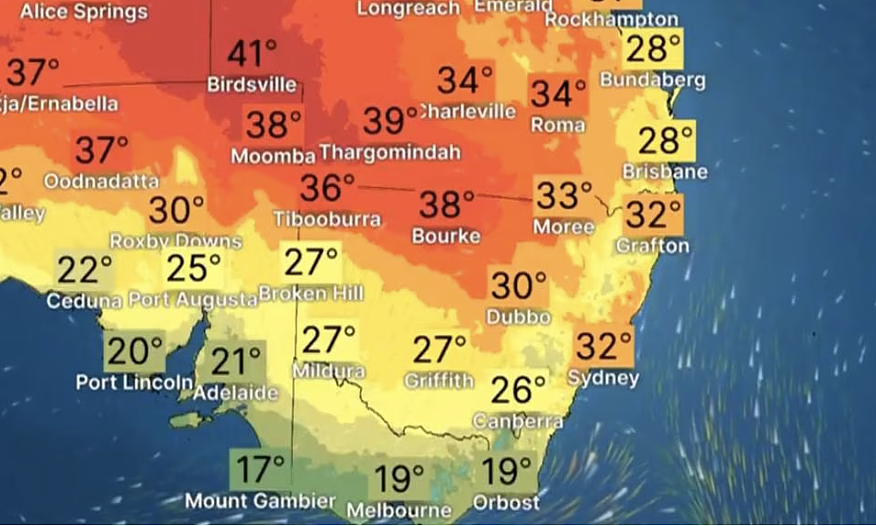 澳洲本周气温剧烈波动，南澳局部或达45℃，各州首府气温差异显著（组图） - 2