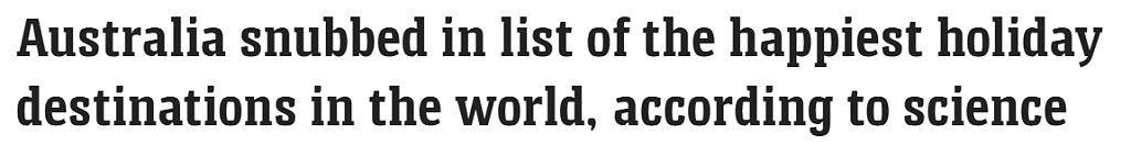 全球最幸福旅游城市出炉！悉尼排第18，位居榜首的是...（组图） - 1