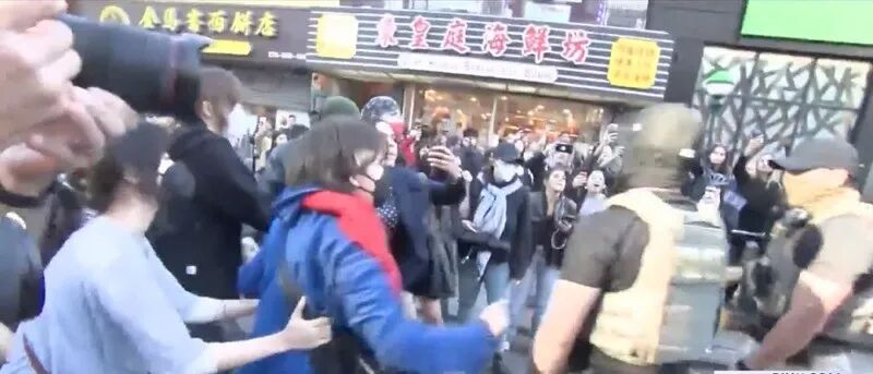 ICE突袭曼哈顿唐人街,爆发激烈冲突,多人被捕(组图) - 3