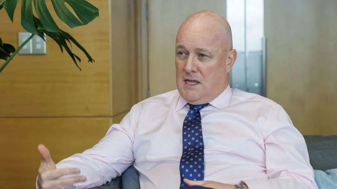 Prime Minister Christopher Luxon gifted a child's bicycle to a police officer ahead of Christmas last year. File photo / Mark Mitchell