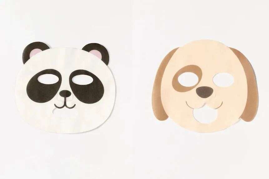 Two face masks side by side on a white background