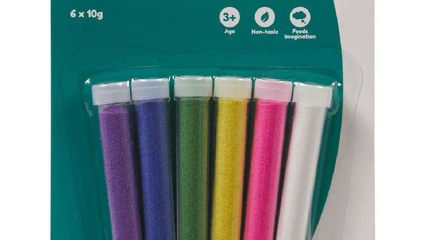Four types of coloured sand products have been recalled.