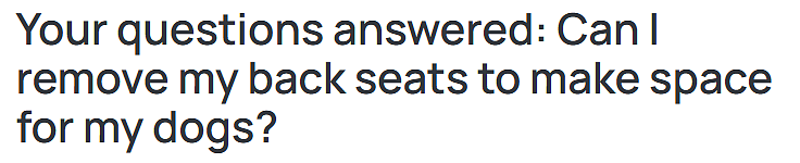 想要更大空间，拆除后排座椅是否合法？澳洲汽车专家这么说...（组图） - 1