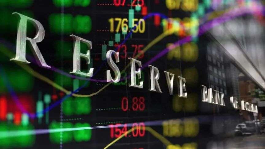 GFX of Reserve Bank of Australia exterior laid over generic ASX images