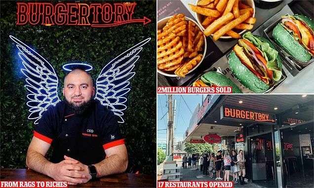 Hash Tayeh is now Australia's 'burger king' as his chain Burgertory opens  17 stores across Melbourne | Daily Mail Online