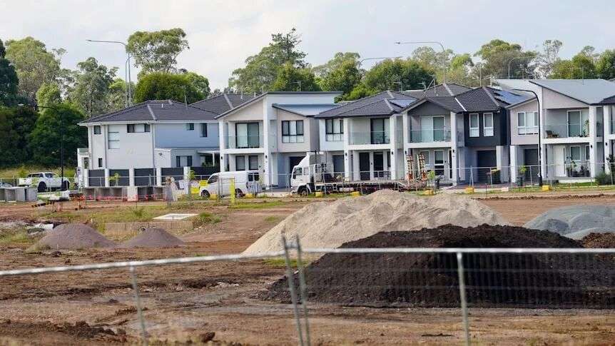 Houses being constructed on estate